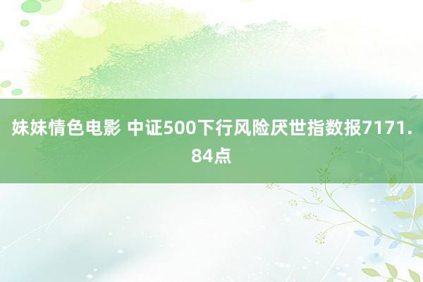 妹妹情色电影 中证500下行风险厌世指数报7171.84点