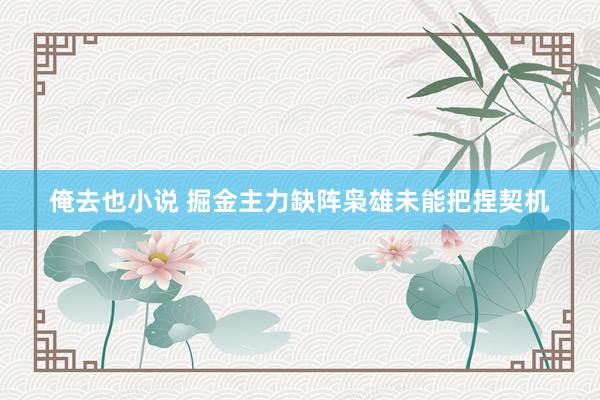 俺去也小说 掘金主力缺阵枭雄未能把捏契机